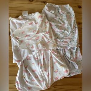 Halo Kids Swaddle Set - Pink, White, Green